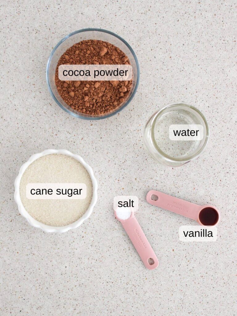 A flat lay of the ingredients needed for this recipe