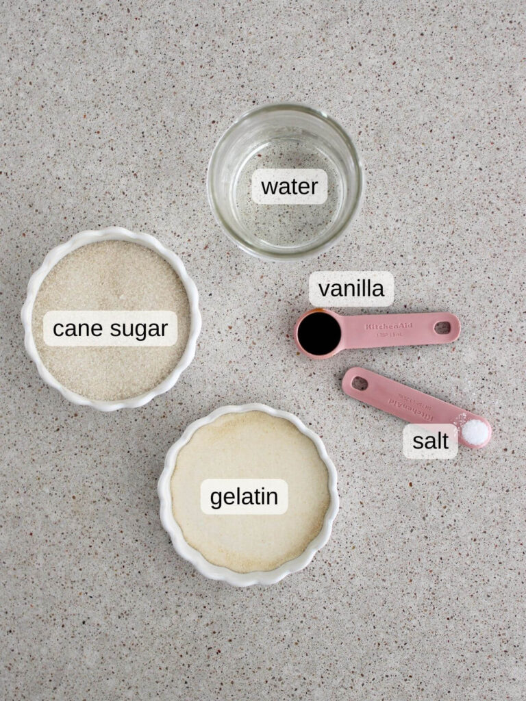 Flat lay of the ingredients needed for the recipe