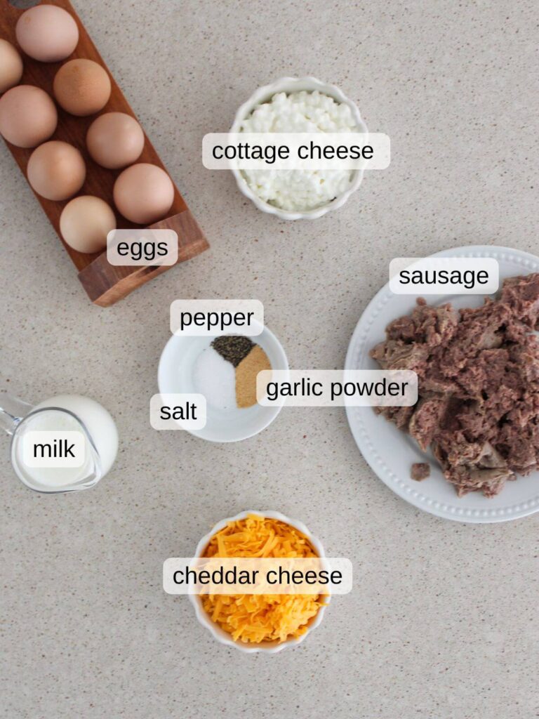 a flat lay of the ingredients needed for the recipe