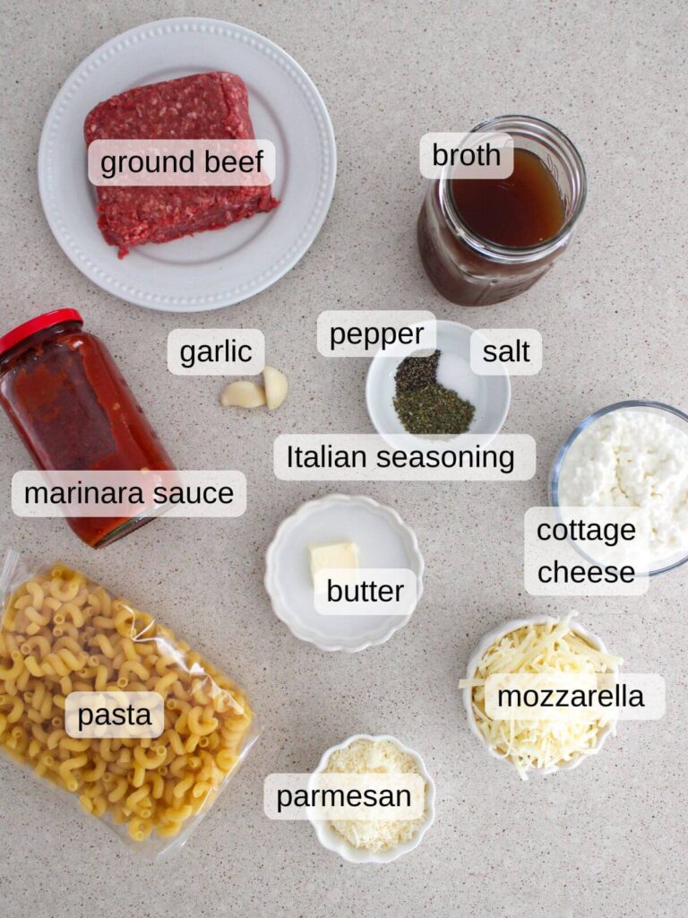 a flat lay of the ingredients needed for this recipe