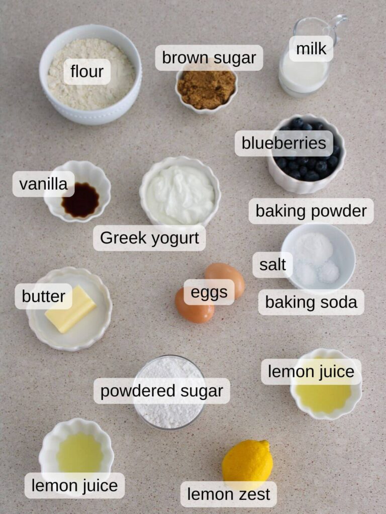 a flat lay of the ingredients needed for the recipe