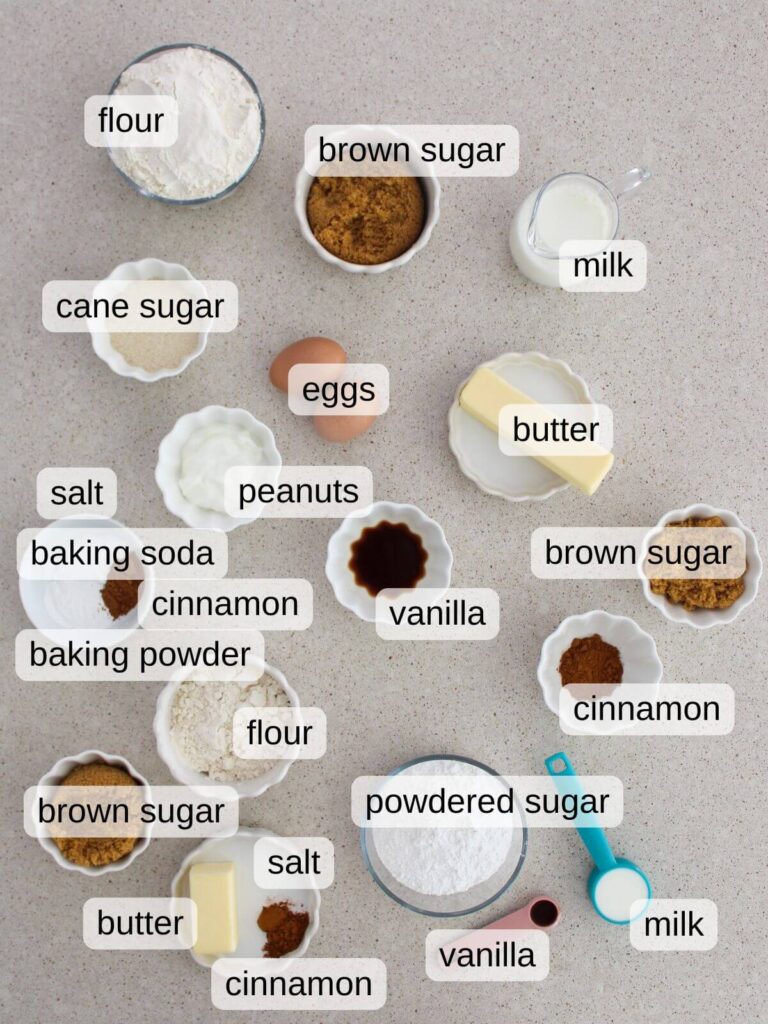 a flat lay of the ingredients needed for the recipe