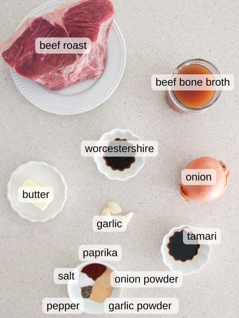 a flat lay of the ingredients needed for the recipe