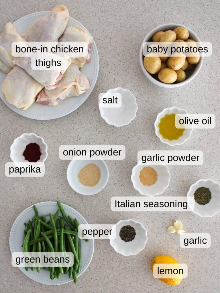 a flat lay of the ingredients needed for this recipe