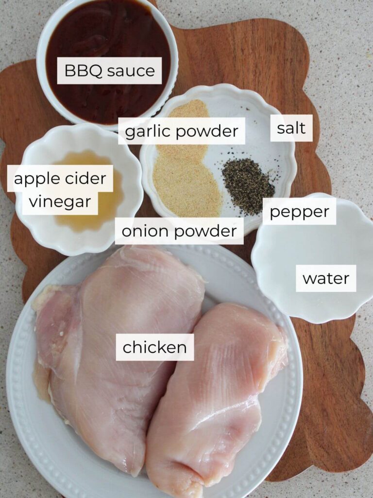 Shredded BBQ Chicken Ingredients needed for the recipe