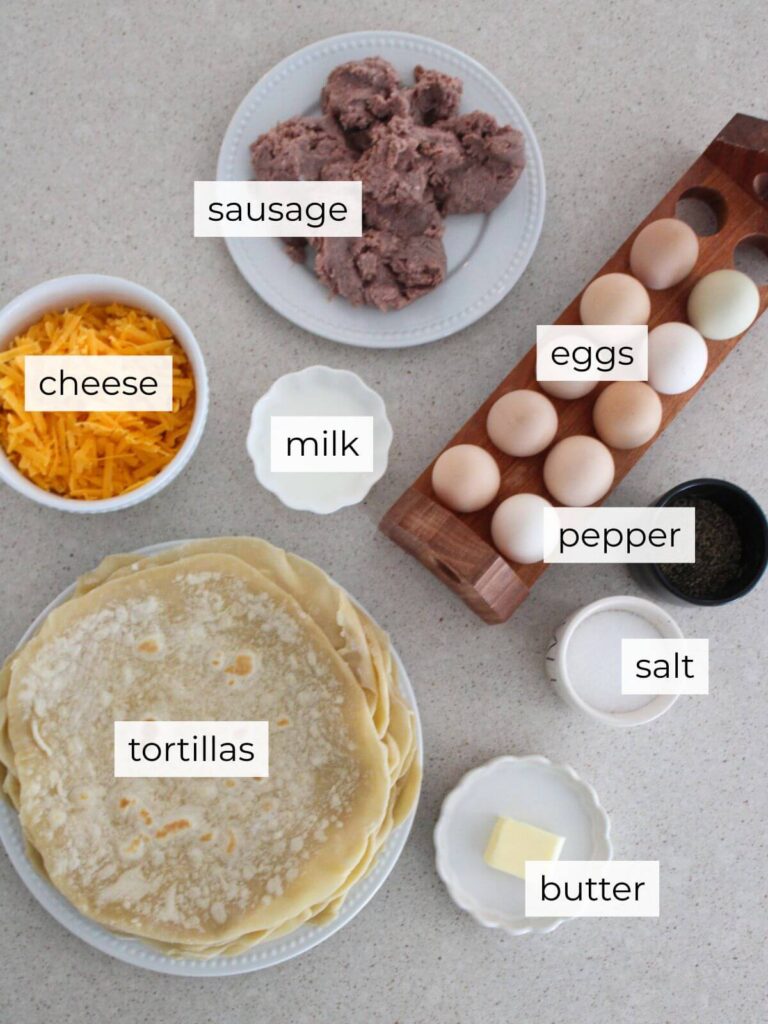 a flatlay of the ingredients needed for the recipe