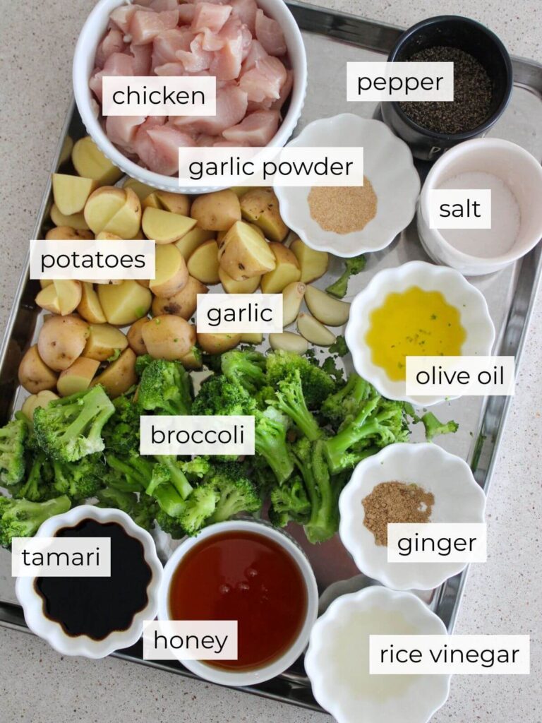a flat lay of the ingredients needed to make the recipe