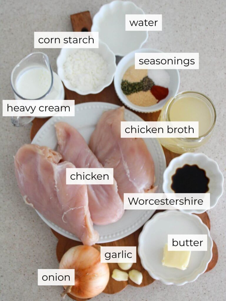 a flat lay of the ingredients needed for the recipe